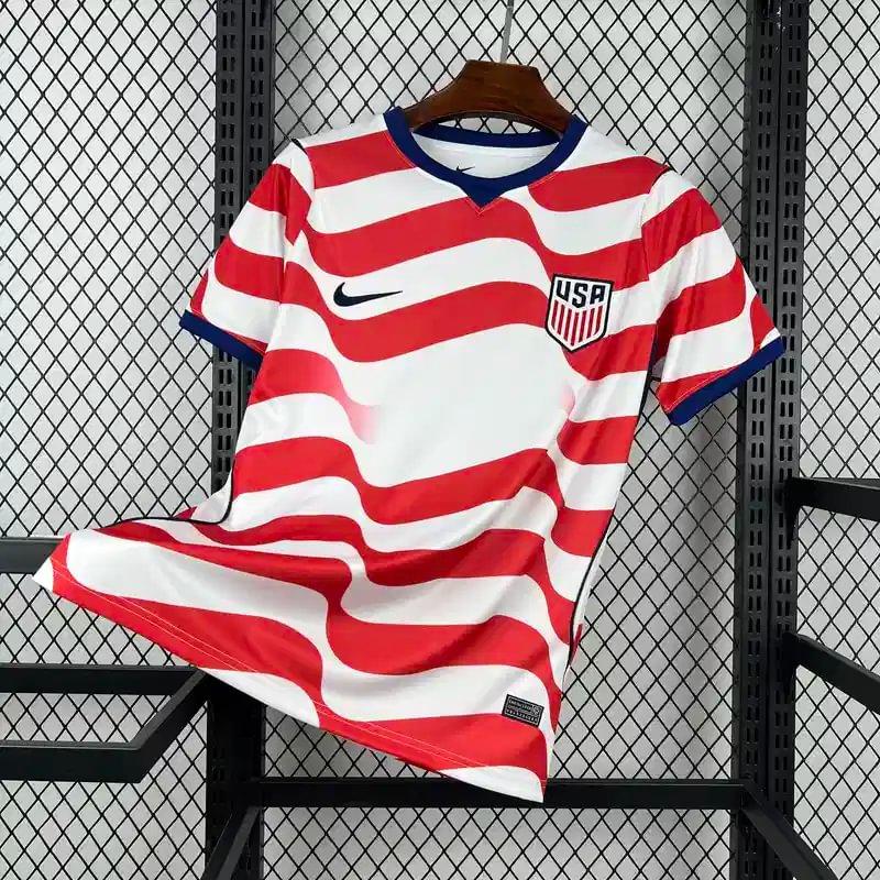 USA 2026 Home Jersey – Red & White Wave Edition