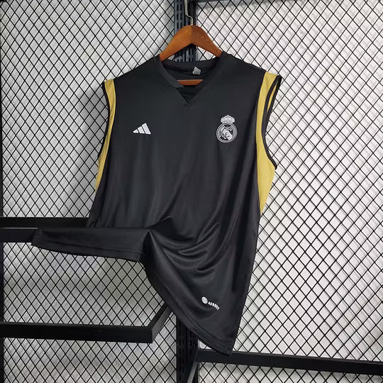 Real Madrid 2023/24 Black Training Vest – Elite Football Training Top