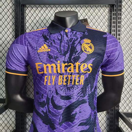 Real Madrid Dragon Special Edition Jersey 2024/25 – White & Purple Football Shirt