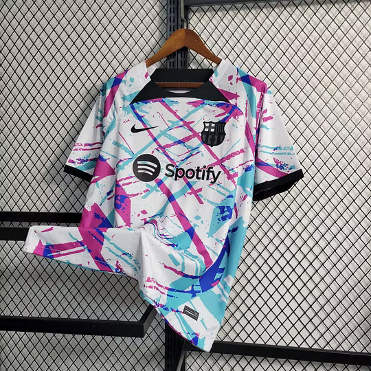 FC Barcelona 2023/24 White Training Jersey – Football Training Shirt