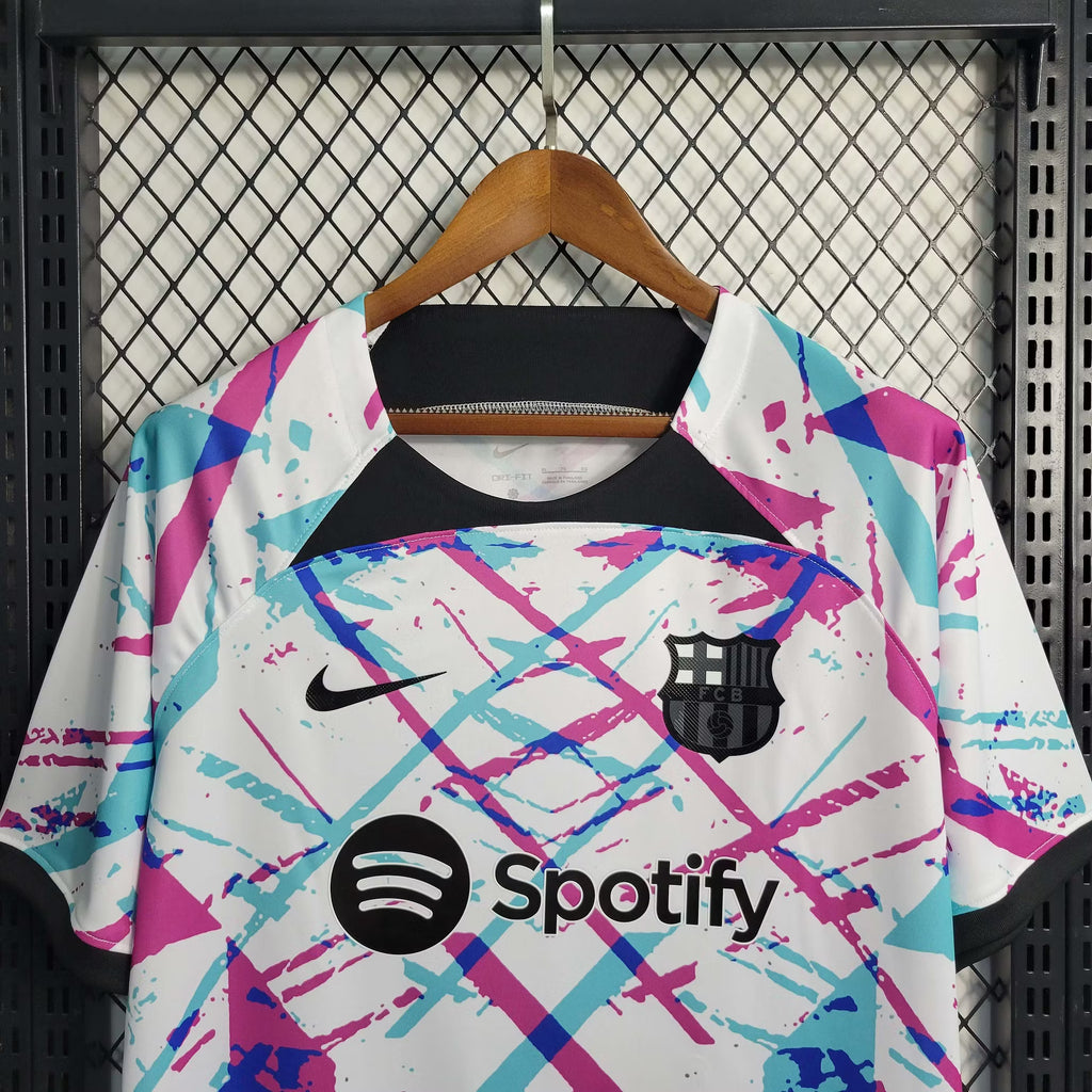 FC Barcelona 2023/24 White Training Jersey – Football Training Shirt