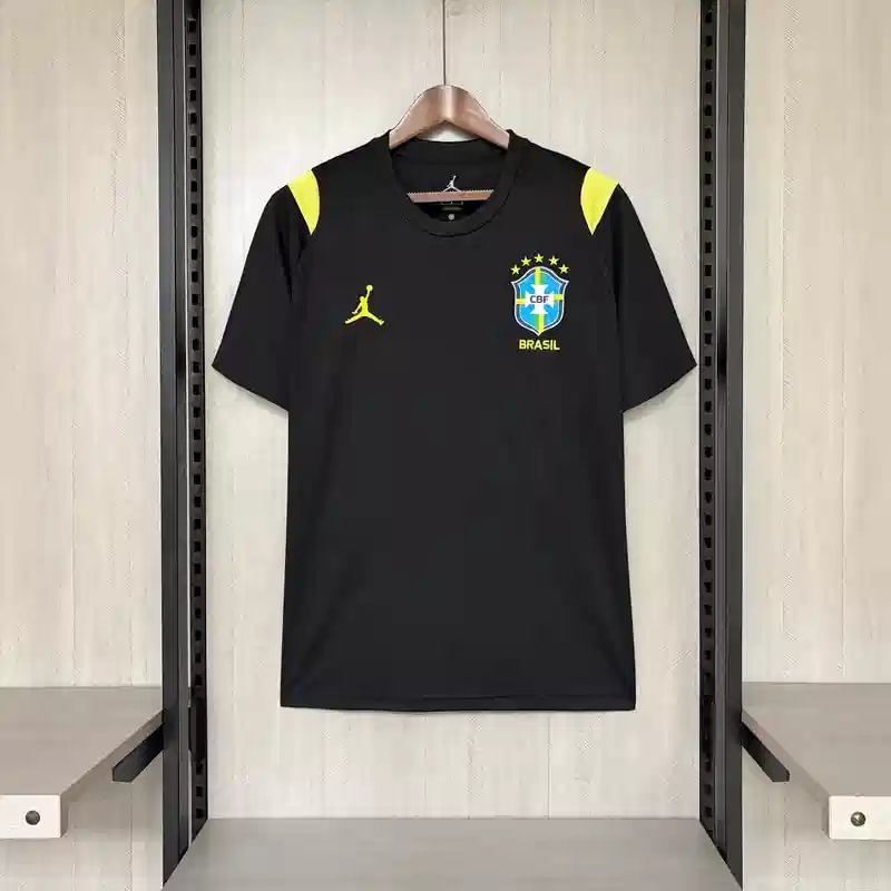 Brazil Black Training Soccer Jersey 2026 – Performance Edition