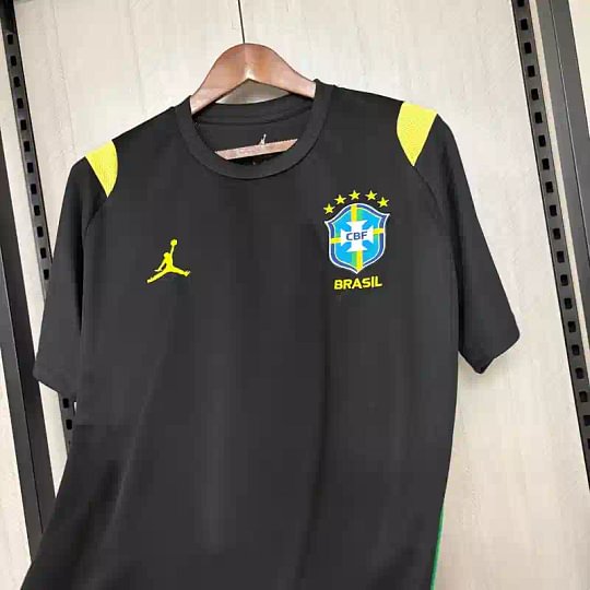 Brazil Black Training Soccer Jersey 2026 – Performance Edition