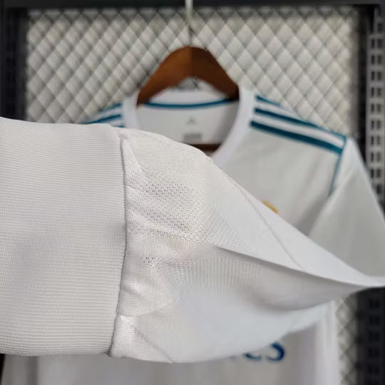 Retro Real Madrid Long Sleeve Jersey – Classic Vintage Football Shirt | White Edition